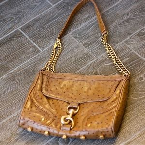 Rebecca Minkoff MAC Daddy Brown Ostrich w Dust Bag